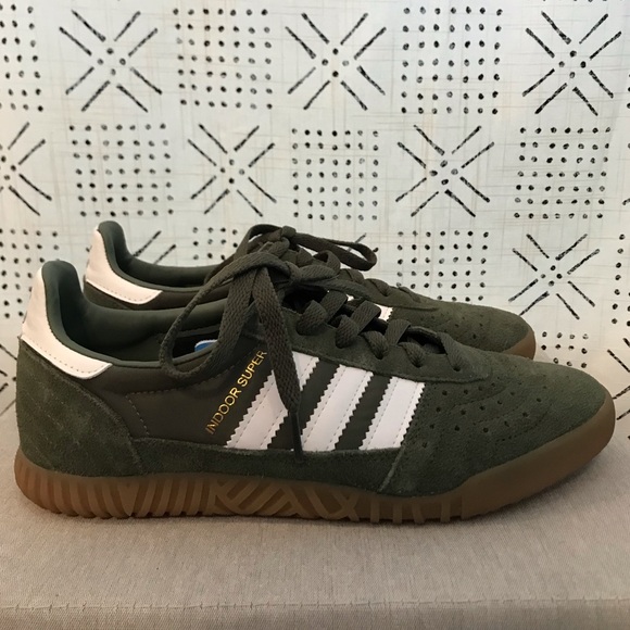 adidas Shoes - Adidas Indoor Super Shoes - Olive - Rare Color